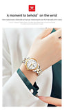 New Original Luxury Brand Stainless Steel Waterproof Quartz Women's Watches- Elegant Date Gift for Ladies