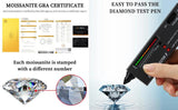 Amazing 3 Stones Sparkling 2/4 Carat Moissanite Diamonds Rings Silver Wedding Engagement Jewellery With Certificate