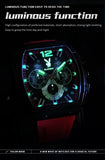 PLAYBOY Top Brand High Quality Multifunction Original Fashion Waterproof Silicone Strap Quartz Watch for Men