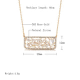 Marvelous Square 14K Filled Rose Gold AAA Zircon Diamonds Necklace - Fashion High Quality Daily Fine Jewellery