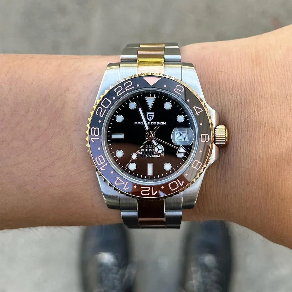 New Top Brand NH34 AR Coating Sapphire Glass Automatic Watch 100M Waterproof GMT Sports Mechanical Watches