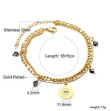Fashion Star Heart Charm Layered Bracelets For Women -  Stainless Steel Paperclip Cuban Link Chain Jewellery - The Jewellery Supermarket