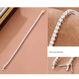 Terrific 18KGP GRA Certified VVS1 Full Moissanite Diamonds Tennis Bracelet - Silver Bracelet Fine Jewellery - The Jewellery Supermarket