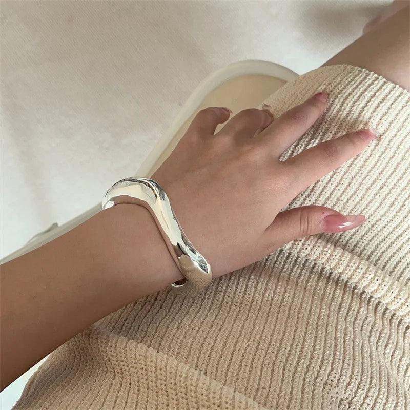 New Abstract Irregular Metal Cuff Bracelets For Women - Personality Catwalk Wrist Jewellery - The Jewellery Supermarket