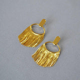 Fashion Statement Long Gold Plated Bling Tassel Earrings For Women and Girls - Stainless Steel Daily Fashion Jewellery