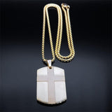 Christian Jesus Cross Necklace - Stainless Steel Fear Not for I Am with You Bible Verse Encourage Jewellery - The Jewellery Supermarket