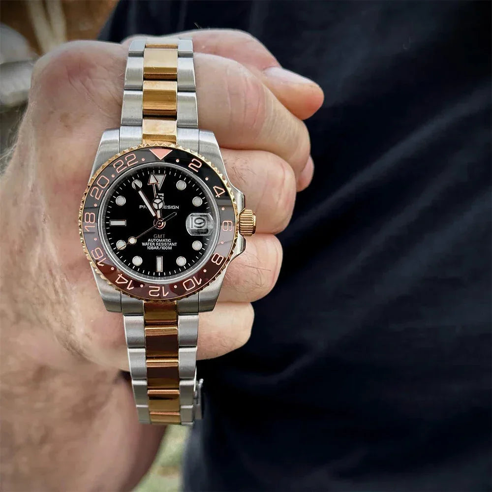 New Top Brand NH34 AR Coating Sapphire Glass Automatic Watch 100M Waterproof GMT Sports Mechanical Watches