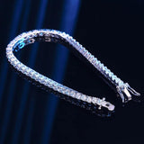 Sparkling 0.1ct 3mm D VVS1 Moissanite Diamonds Bracelet with GRA -  Sterling Silver Wedding Party Fine Jewellery - The Jewellery Supermarket
