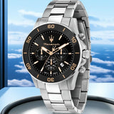 Maserati Original Green Water Ghost Trend Sports Watch Europe and America Style Authentic Quartz Wristwatch