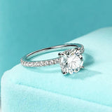 Amazing 925 Sterling Silver GRA Certified VVS1 D Color Moissanite Solitaire Wedding Engagement Fine Rings for Women