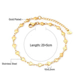 Double Layer Coin Disc Pendant Anklets - Gold Colour Stainless Steel Anti-allergic Rope Chain Jewellery - The Jewellery Supermarket