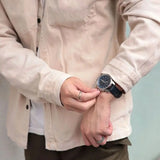 New Maserati Watch Men's Dial Simple Quartz Classic Business Blue Leather Strap Three-eye Timing waterproof  Watch