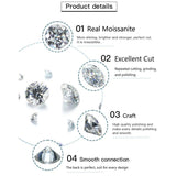 Charming Bubble Full 3mm 0.1CT D Colour Moissanite Diamonds Silver Bracelets For Women, Bezel Link Hand Bracelets - The Jewellery Supermarket