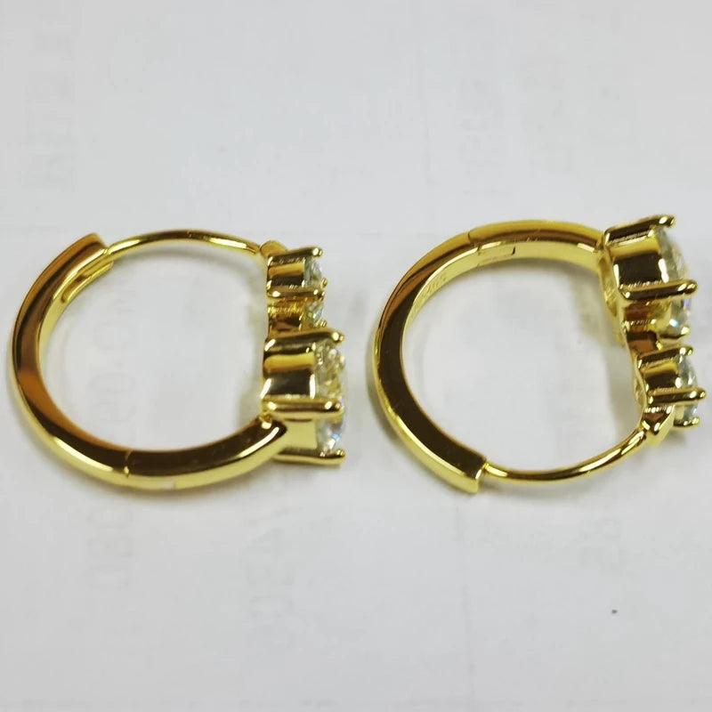 Stunning Luxury D Colour 1 Carat Moissanite Diamonds Earrings - Silver Hoop Earrings For Women Fine Jewellery - The Jewellery Supermarket