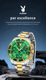 PLAYBOY Popular Original Stainless Steel Waterproof Quartz Multifunction Casual Fashion Trend Mens Watches