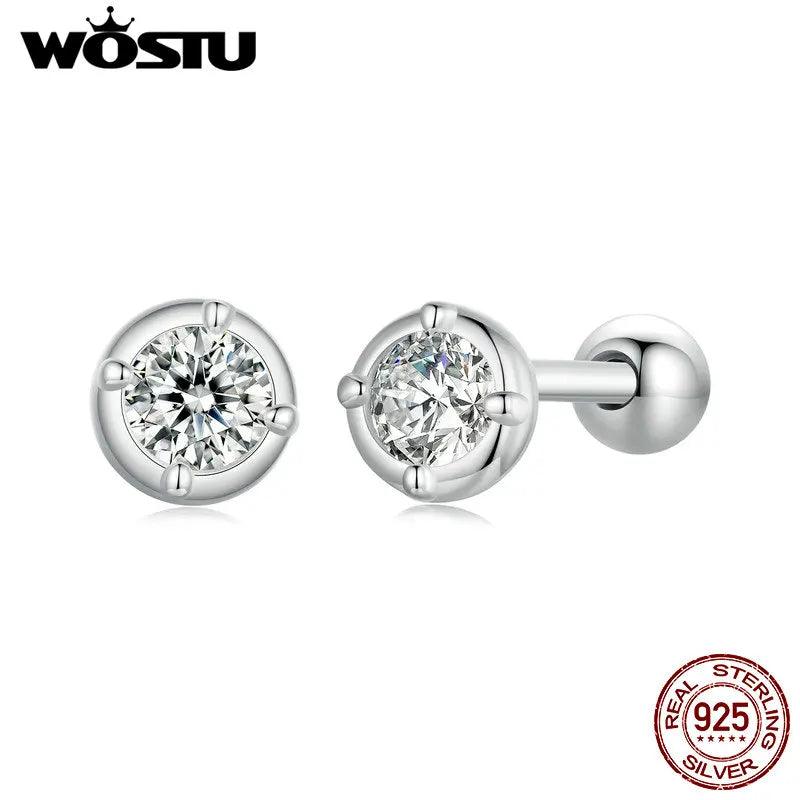 Lovely Round 0.1 CT Moissanite Diamonds Stud Earrings For Women - Sterling Silver Original Moissanite Fine Jewellery - The Jewellery Supermarket