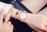 New Arrival Minimalist Style Ultra Thin Dial Elegant Ladies Watch Leather Strap Women's Dress Wristwatches