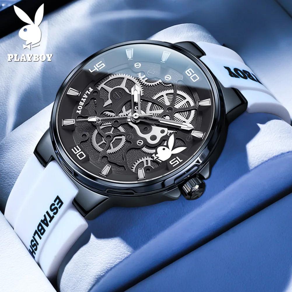 Luxury Brand Casual Fashion Luxury Quartz Watch for Men Luminous Waterproof New Silicone Strap Wristwatch