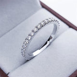 Alluring 2mm D Color Moissanite Diamonds Wedding Engagement Eternity Rings - 925 Sterling Silver Rings For Women - The Jewellery Supermarket