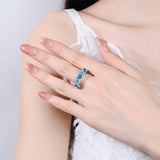 Remarkable 3.6CT Round Cut 5 Sparkling Moissanite Diamonds Silver Women's Engagement Wedding Ring Luxury Jewellery