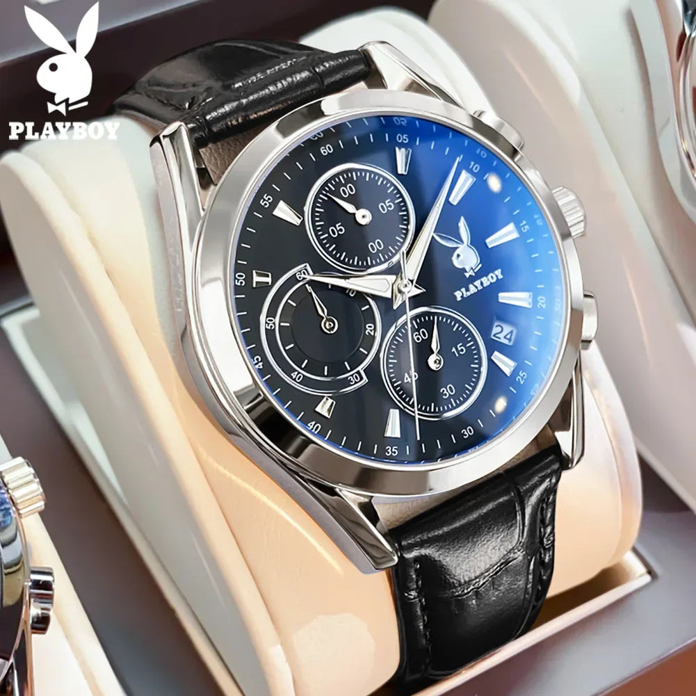 Super Casual Fashion Top Brand Stainless Steel Waterproof Multifunction Quartz Original Business Men's Wrist Watches