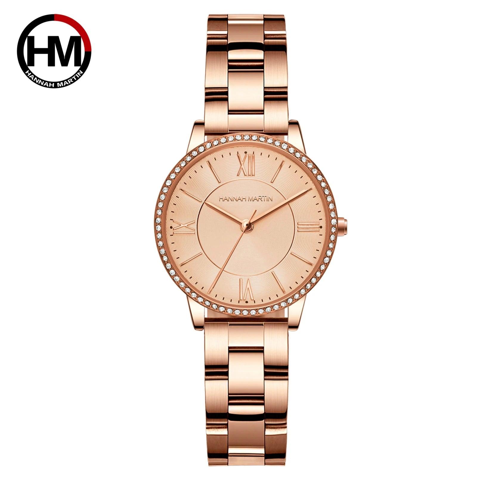 New Luxury Brand Classic Luxury Rhinestone Diamonds Ladies Watches Japanese Movement Women Dress Watches Gift Set