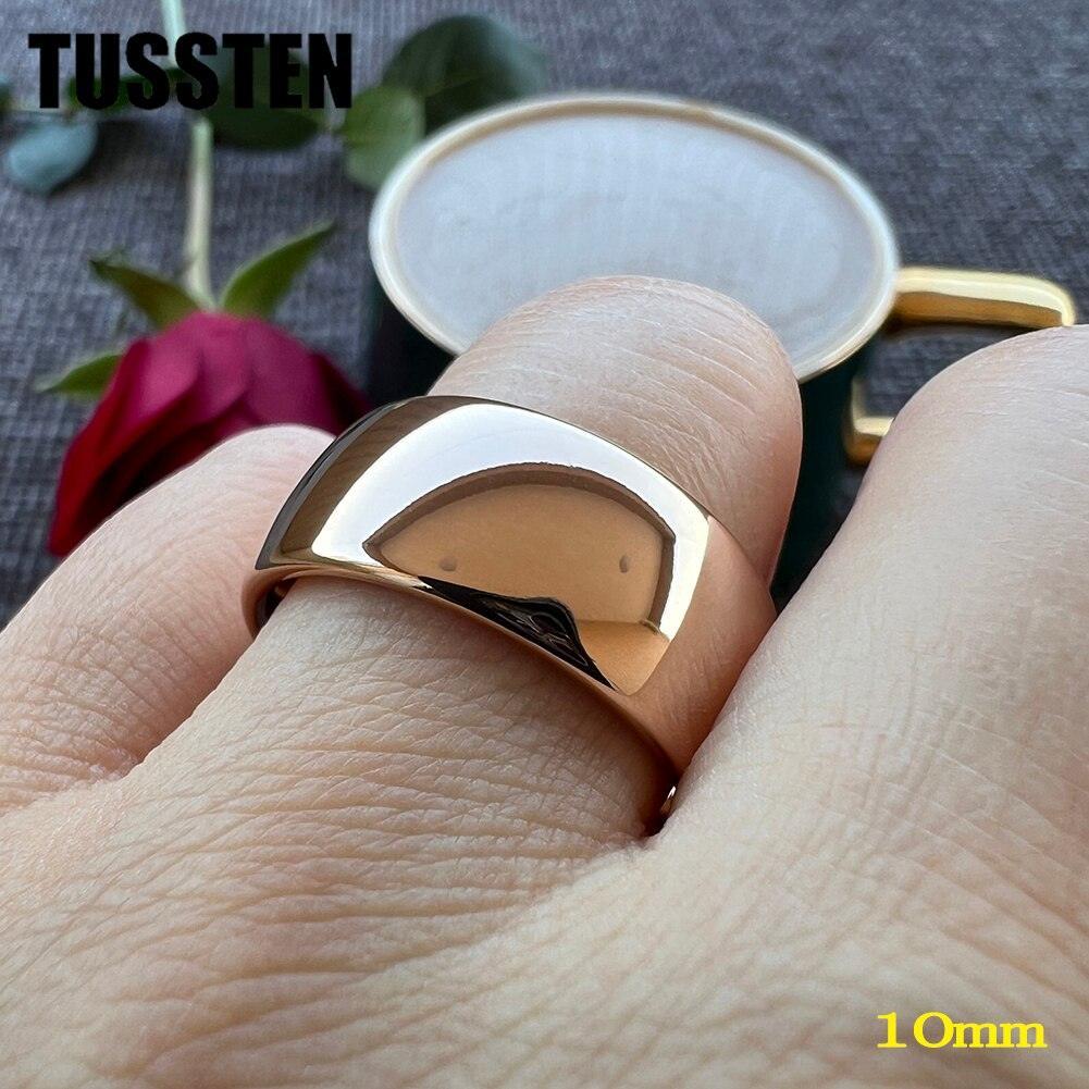 New Arrival 10MM Domed PolishedWhite Tungsten Men's Comfort Fit Fashion Wedding Engagement Rings - The Jewellery Supermarket