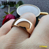 New Arrival 10MM Domed PolishedWhite Tungsten Men's Comfort Fit Fashion Wedding Engagement Rings - The Jewellery Supermarket