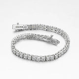 Superb Sterling Silver Real 3-5mm Moissanite Diamonds Bracelets For Women, Sparkling Wedding Party Fine Jewellery - The Jewellery Supermarket
