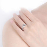 1/2/3ct Moissanite D VVS1 Lab Diamond 925 Sterling Silver Engagement Wedding for Women Rings with GRA Fine Jewellery