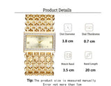 Fashion Light luxury Square CZ Diamonds Quartz Watches - Gold Colour Stainless Steel Bracelet - The Jewellery Supermarket