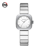 Elegant Minimalist Rose Gold Plated Elliptic Women's Watches,  Square Japanese Movement Casual Fashion Wristwatches