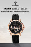 Maserati Luxury Watch Men's Sports Racing Success Series Fashion Multifunction Waterproof Silicone Strap Quartz Watch