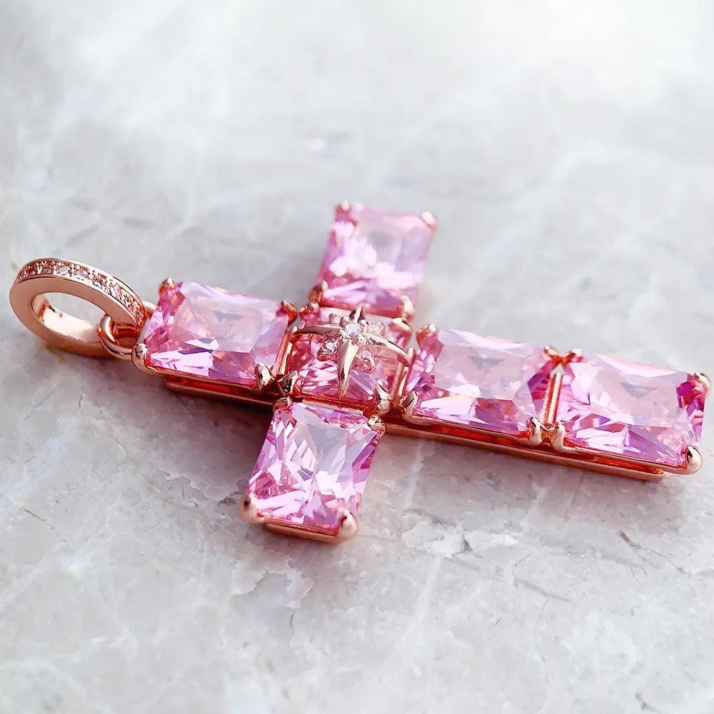 Brand New Filigree Star Handcrafted AAA CZ Crystals Cross Pendant Fine 925 Sterling Silver Jewellery For Women - The Jewellery Supermarket