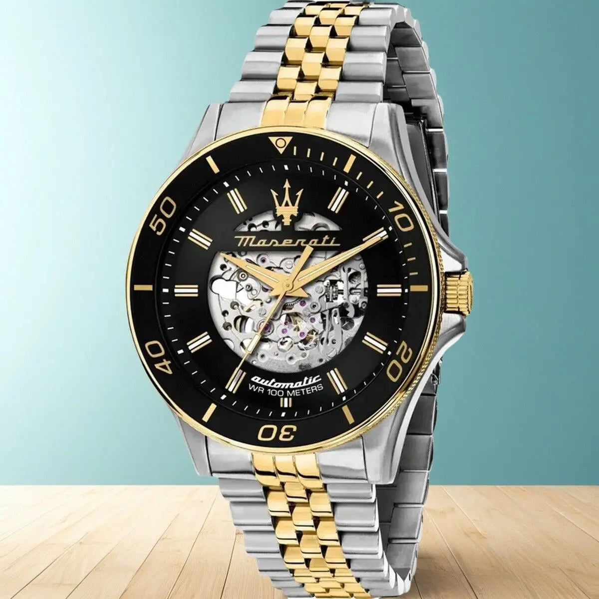 Maserati Sports Watch Men's Hollow Automatic Mechanical Fashion Perspective of European and American Watches