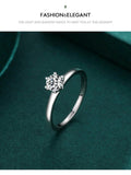 Authentic Sterling Silver Charm Simple Round Clear AAAA Simulated Diamond Rings - Fine Statement Jewellery - The Jewellery Supermarket