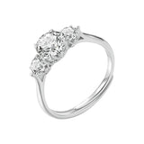 Remarkable 14WGP D Color VVS1 1.6CTTW Round Moissanite Diamonds Rings for Women, Sterling Silver Engagement Rings