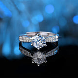1/2/3ct Moissanite D VVS1 Lab Diamond 925 Sterling Silver Engagement Wedding for Women Rings with GRA Fine Jewellery
