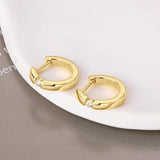 New Design 14KGP Moissanite Diamonds Hoop Earrings 2.0mm VVS1 Fine Jewellery - Silver Earrings for Women Men - The Jewellery Supermarket