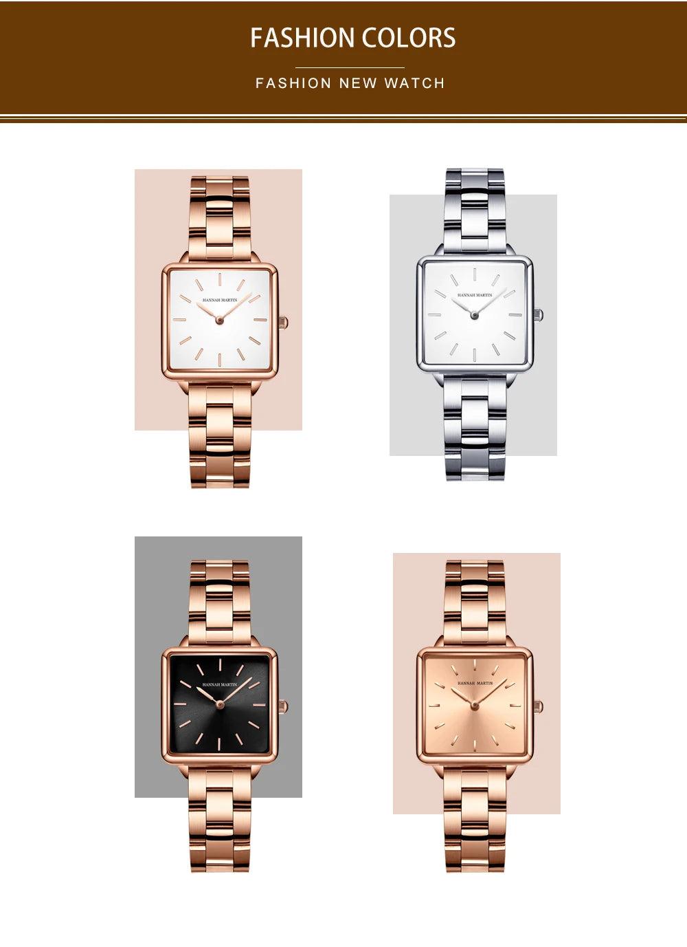 Simple Design Top Brand Stainless Steel Strap Quartz Ladies Watch - 3ATM Waterproof Multifunctional Women's Watches