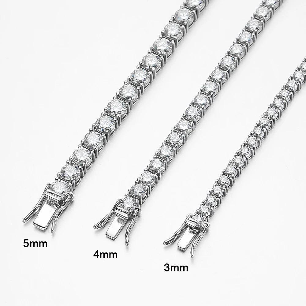 Terrific 18KGP GRA Certified VVS1 Full Moissanite Diamonds Tennis Bracelet - Silver Bracelet Fine Jewellery - The Jewellery Supermarket