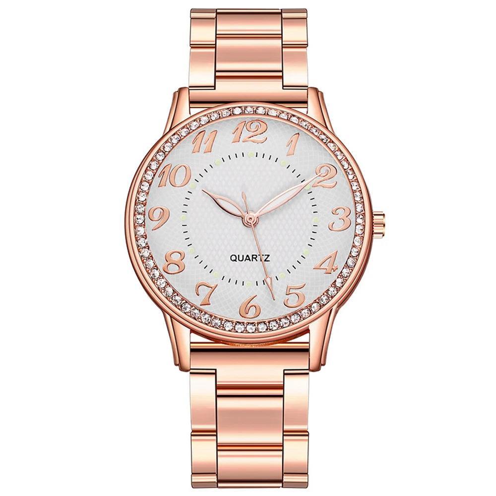Elegant Dress Mesh Belt Rhinestones Quartz Watches Luxury Bracelet Quartz Watches for Women BusinessClock Relogio Feminino - The Jewellery Supermarket