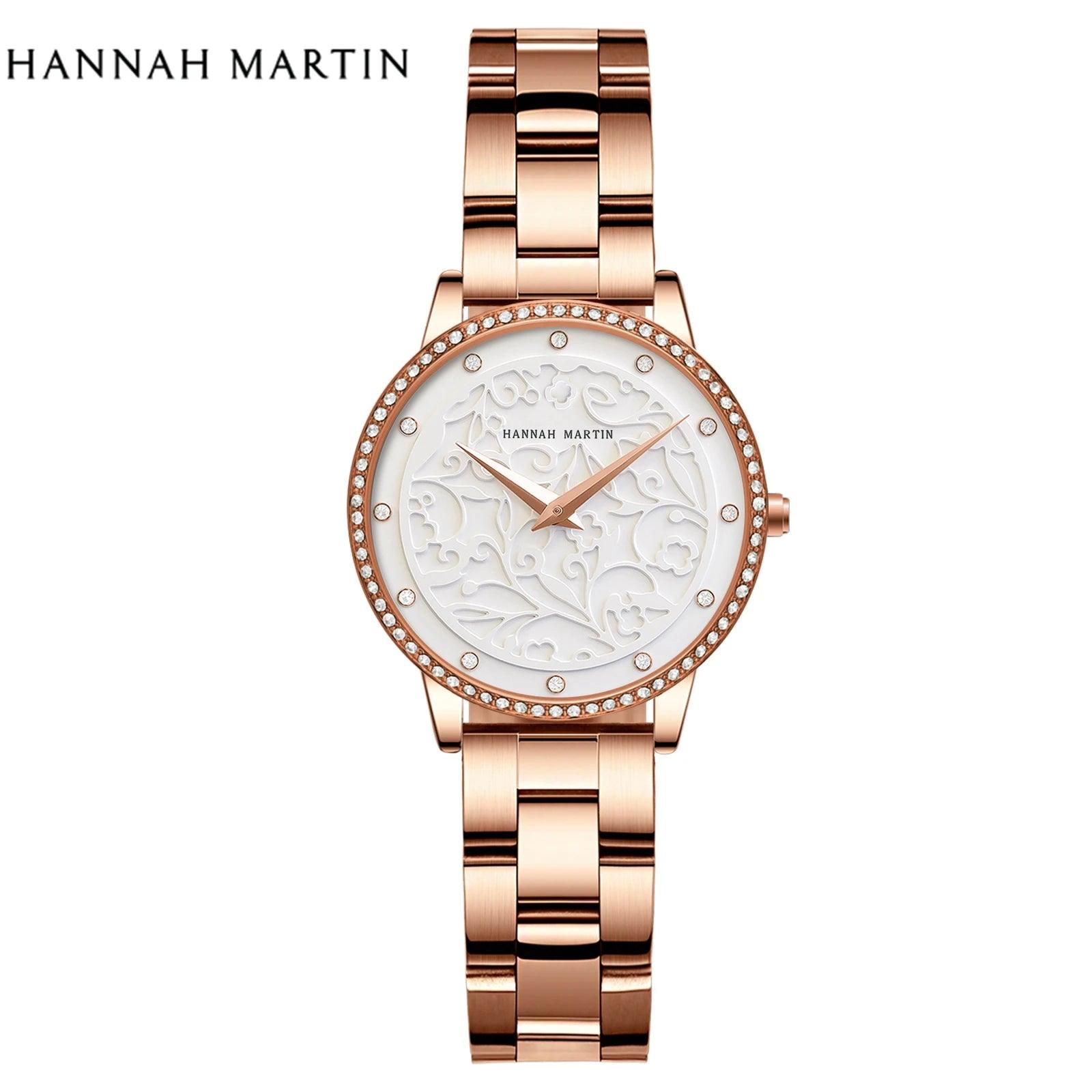 Elegant Top Layer Cowhide or Stainless Steel Strap Luxury Watch Quartz Movement 3ATM Waterproof Ladies Watches