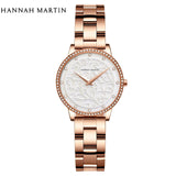 Elegant Top Layer Cowhide or Stainless Steel Strap Luxury Watch Quartz Movement 3ATM Waterproof Ladies Watches