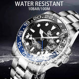 New Top Brand NH34 AR Coating Sapphire Glass Automatic Watch 100M Waterproof GMT Sports Mechanical Watches