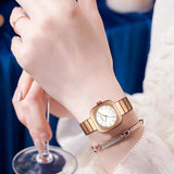 Elegant Minimalist Rose Gold Plated Elliptic Women's Watches,  Square Japanese Movement Casual Fashion Wristwatches
