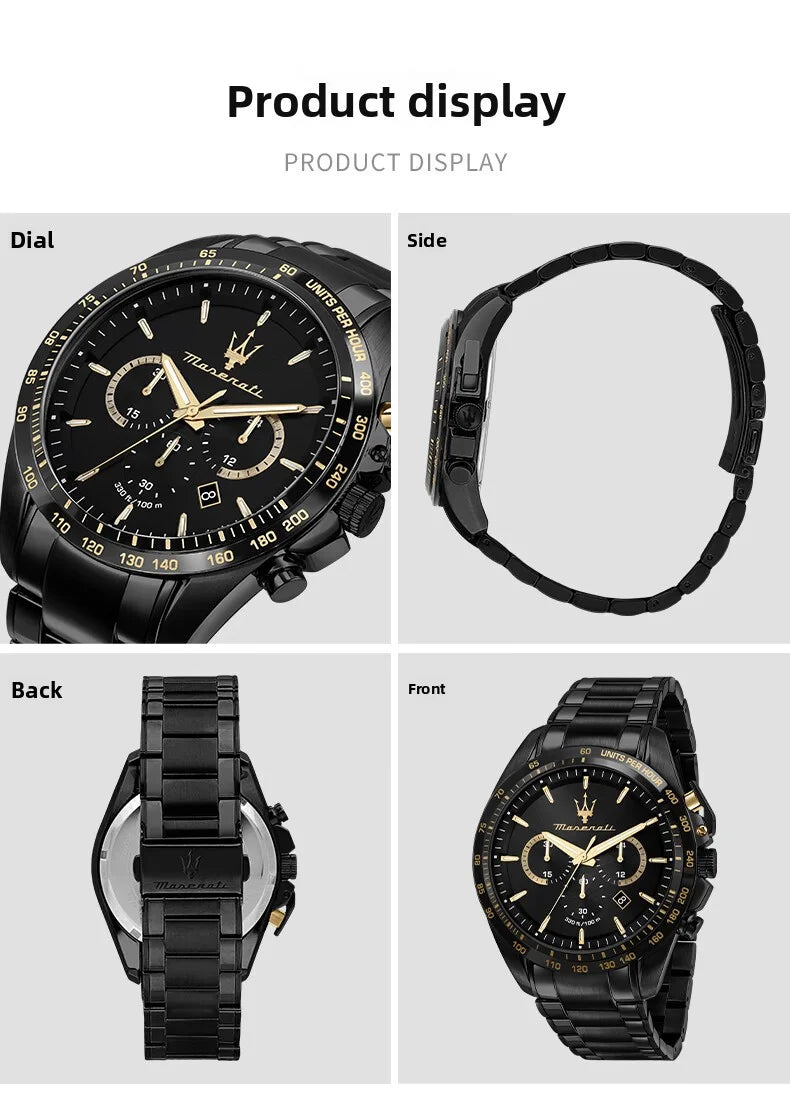 Original Maserati Watch Luxury Fashion Trend Explorer Big Dial Sports european and American Watches - Ideal Present