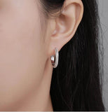Delicate 18KGP D Color VVS1 Moissanite Diamonds Hoop Earrings For Women Silver Diamond Fashion Party Jewellery - The Jewellery Supermarket