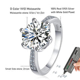 Marvelous 0.5ct 1ct 2ct Moissanite Diamond Solitaire Engagement Rings - Sterling Silver Jewellery with Certificate