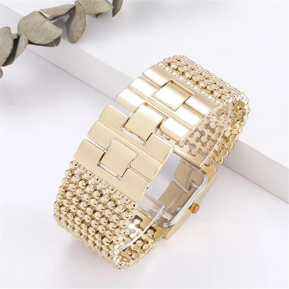 Classic Square Gold Women Watches High-end Temperament Ladies Dress Bracelet Watch Luxury Diamonds Quartz Wristwatch Montre - The Jewellery Supermarket